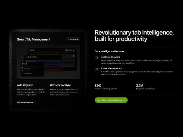 AI 标签管理功能展示区 网页组件预览图